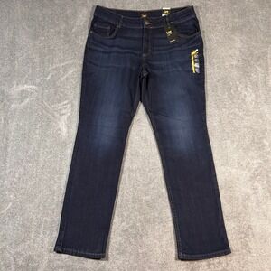 Lee Legendary Plus Straight Leg Jeans Blue Dark Wash 18W Long NWT